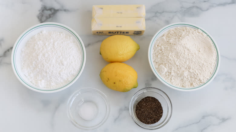 Lemon-glazed Earl Grey cookies recipe ingredients