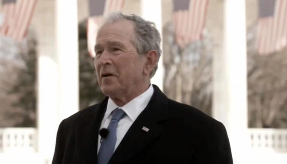 In this screengrab, former President George W. Bush speaks during the Celebrating America Primetime Special on January 20, 2021. (Photo by Handout/Biden Inaugural Committee via Getty Images )