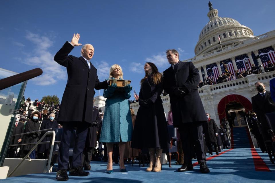 The Bidens at the 2021 Inauguration (Chuck Kennedy)