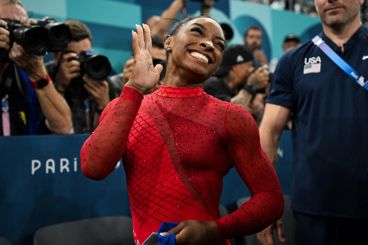 'Never say never' Simone Biles doesn't rule out competing in the 2028