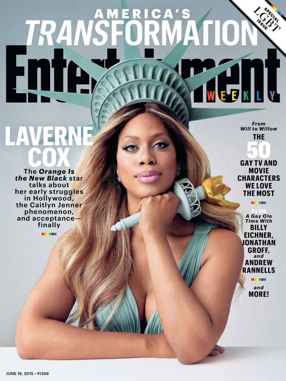 <p>Un año después Entertainment Weekly la transformó en la mismísima Estatua de la Libertad. (Foto: Entertainment Weekly). </p>