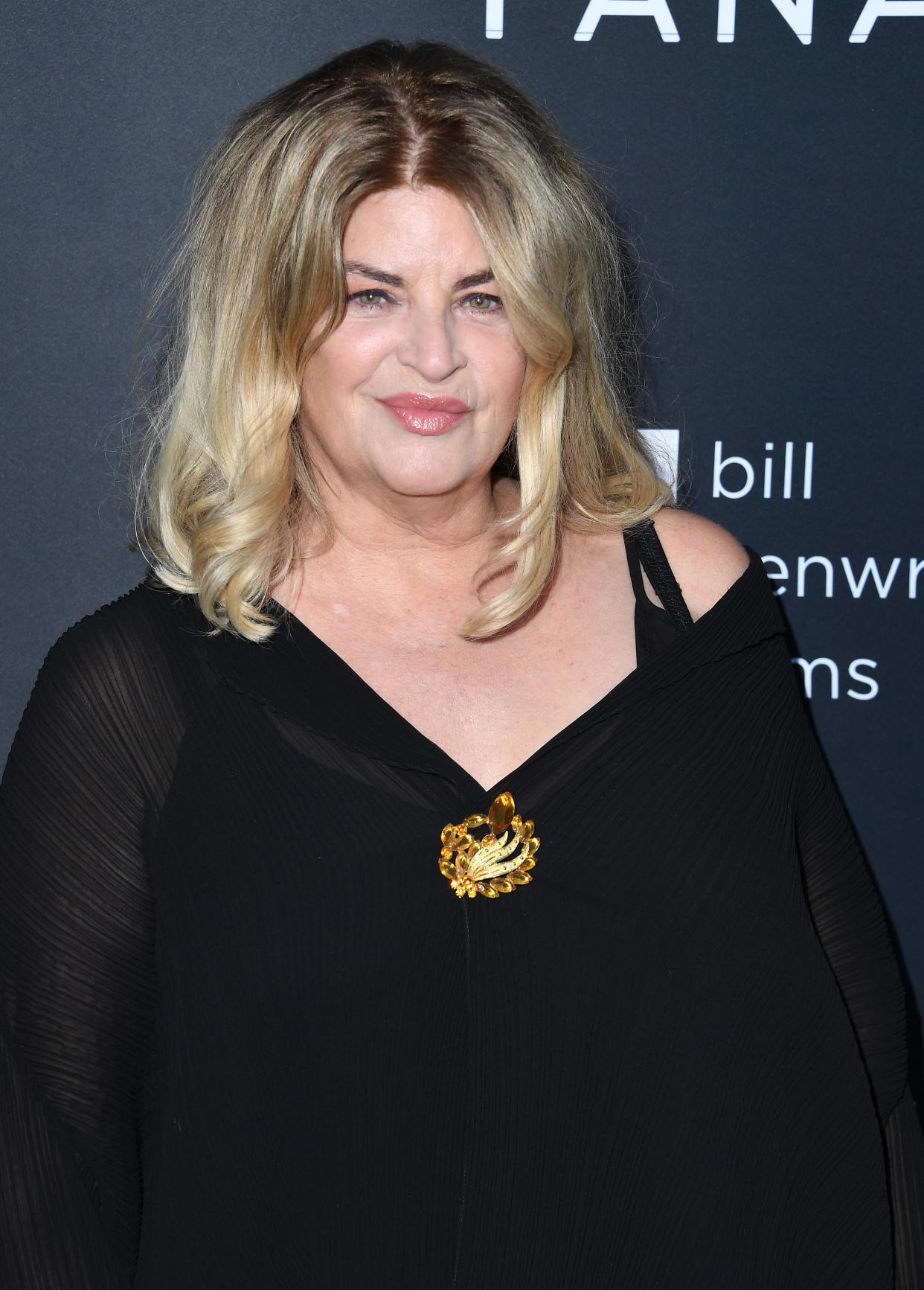 HOLLYWOOD, CALIFORNIA - AUGUST 22: Kirstie Alley arrives at the Premiere Of Quiver Distribution's "The Fanatic" at the Egyptian Theatre on August 22, 2019 in Hollywood, California. (Photo by Steve Granitz/WireImage,)