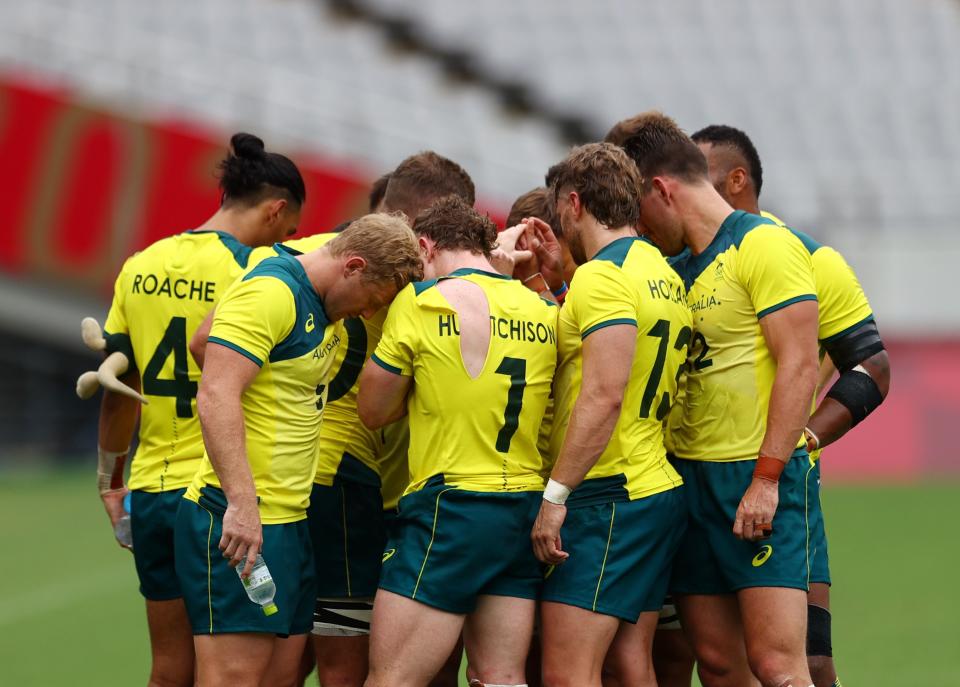 Australia's men's rugby team didn't medal. But it left its mark on Tokyo. (Reuters/Siphiwe Sibeko)