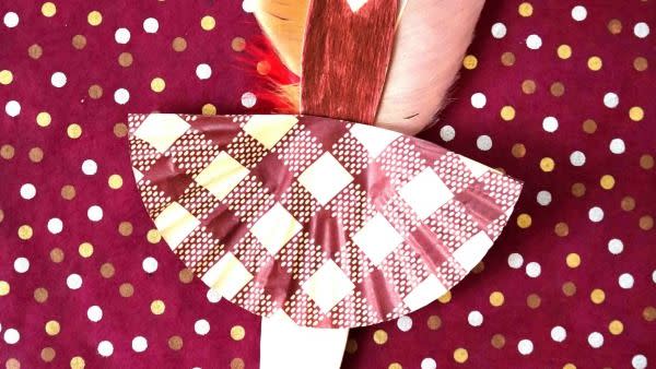 craft stick turkey ballerina easy thanksgiving crafts for kids