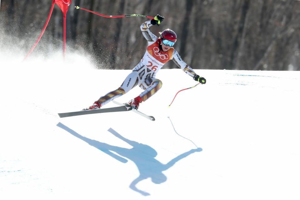 Ester Ledecka of Czechia just took gold on an American skier's lended skis in one of the biggest upsets in Winter Games history.