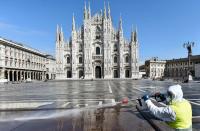 FILE PHOTO: Coronavirus disease (COVID-19) outbreak in Milan