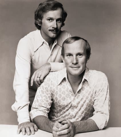 <p>Getty</p> Tom and Dick Smothers