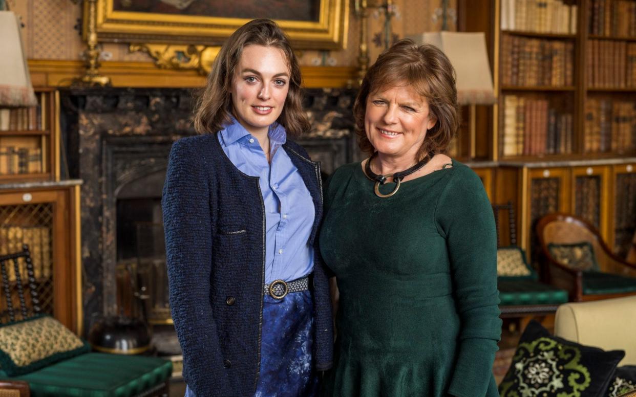 The Duchess and Lady Violet in Belvoir's library -  Andrew Crowley