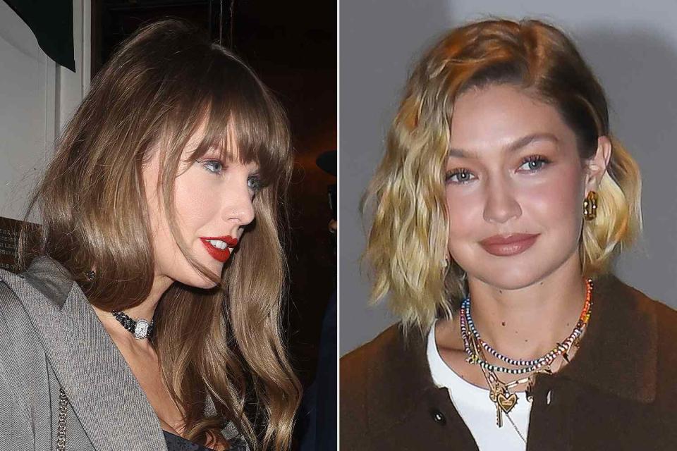 <p>Neil Mockford/GC Images; Robert Kamau/GC Images</p> (L) Taylor Swift in June 2024 (R) Gigi Hadid on Sept. 5, 2024.