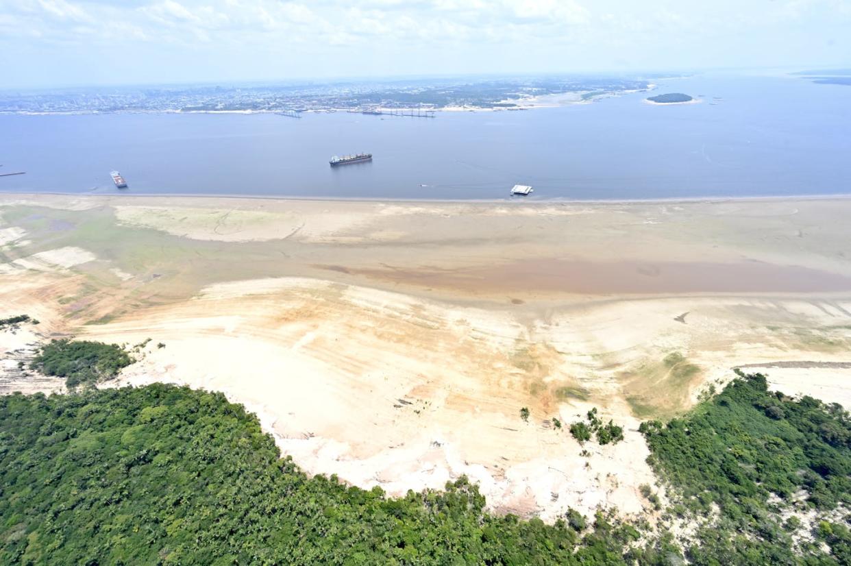 La sequía histórica en la Amazonia ha provocado la sequía de los ríos en la región de Catalão (AM). <a href="https://agenciabrasil.ebc.com.br/" rel="nofollow noopener" target="_blank" data-ylk="slk:Cadu Gomes/VPR;elm:context_link;itc:0;sec:content-canvas" class="link ">Cadu Gomes/VPR</a>, <a href="http://creativecommons.org/licenses/by/4.0/" rel="nofollow noopener" target="_blank" data-ylk="slk:CC BY;elm:context_link;itc:0;sec:content-canvas" class="link ">CC BY</a>