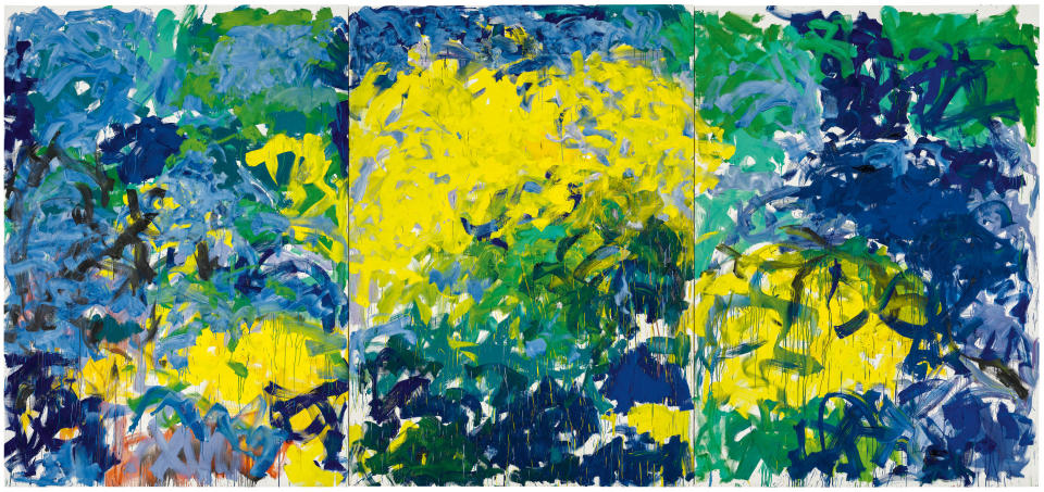 Mitchell’s colorful 1983 painting "La Grande Vallée XIV (For A Little While)"