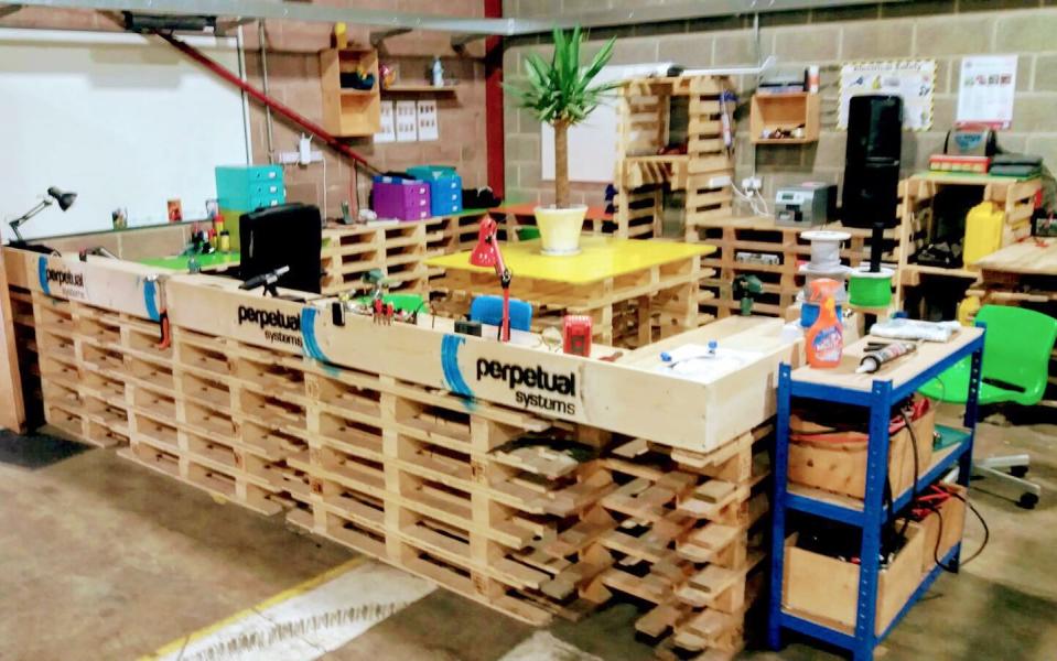 Pallets at Perpetual V2G Systems - Credit: Perpetual V2G Systems