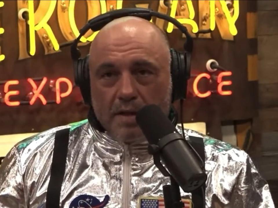 Joe Rogan wore a Nasa top as he lamented the tragedy of the fabricated bout (Joe Rogan Experience)