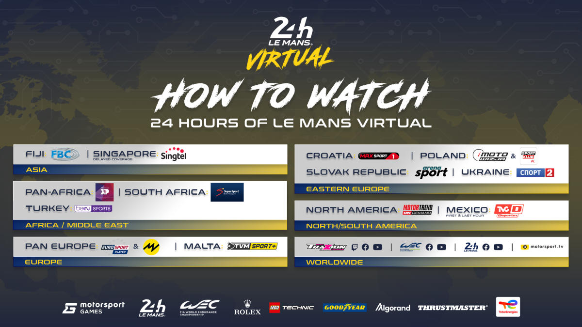 1200px x 675px - 24 Hours of Le Mans Virtual to be Broadcast Digitally Around the World