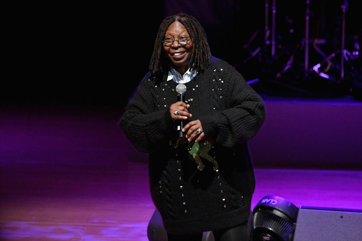 NEW YORK, NY – NOVEMBER 29: Whoopi Goldberg speaks onstage at the Lincoln Center Fashion Gala – An Evening Honoring Coach at Lincoln Center Theater on November 29, 2018 in New York City. (Photo by Dia Dipasupil/Getty Images for Lincoln Center)