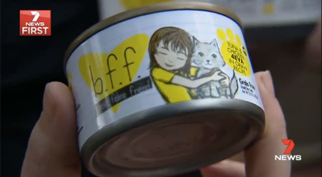 The BFF range is made in the US and distributed through Petbarn outlets across the country, but has since been pulled from the shelves. Picture: 7 News
