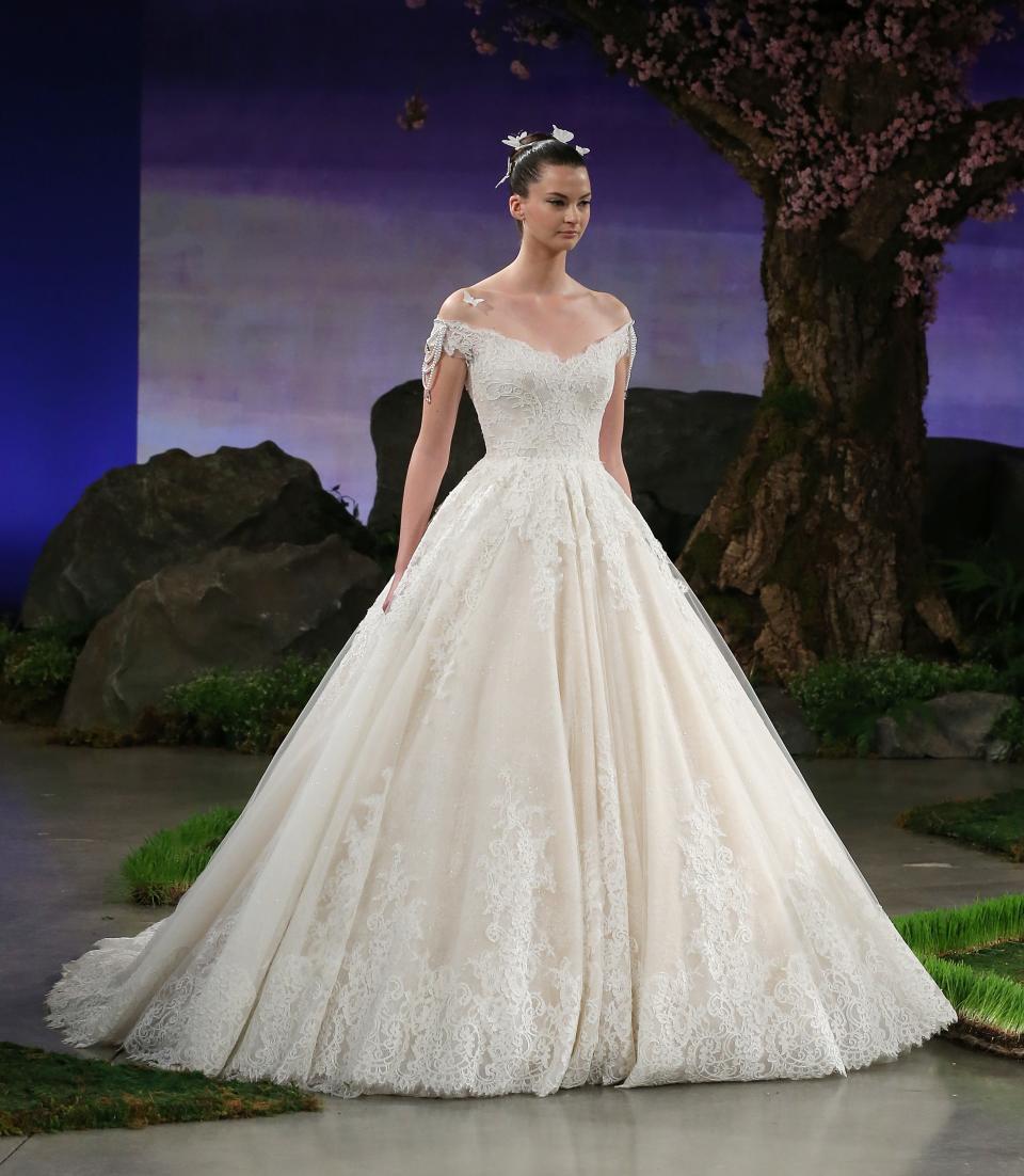 Ines di Santo's Primrose gown on its spring 2016 runway during Bridal Fashion Week