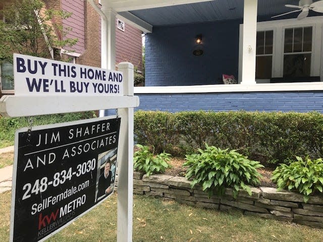 One real estate agent in Oakland County has tried to stand out by promoting the idea of buying your home, if you buy a new one. Photo of a Pleasant Ridge home on Aug. 11.