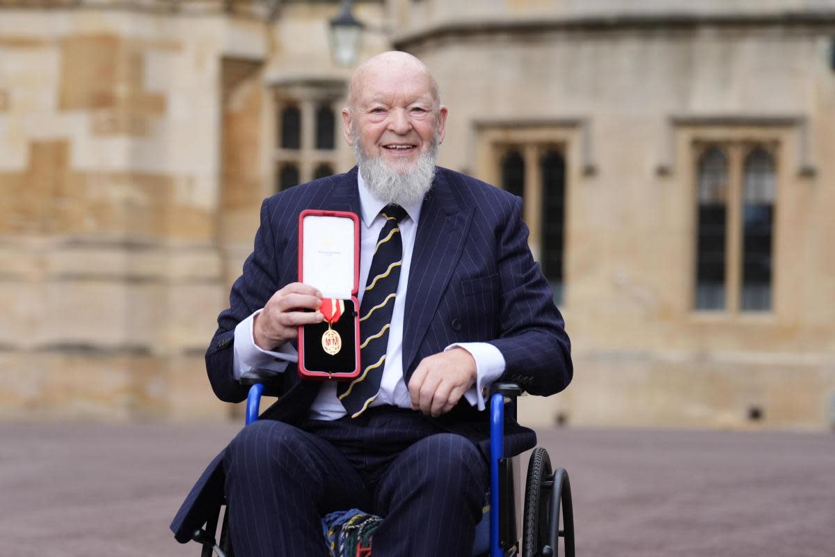 Michael Eavis received his knighthood on Tuesday, April 23. <i>(Image: Andrew Matthews/PA Wire)</i>