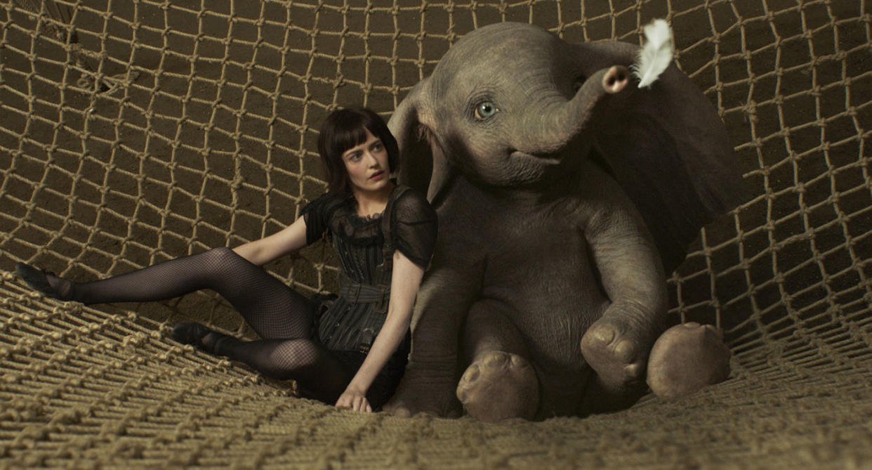 Eva Green’s trapeze artist Collette befriends Dumbo, the flying elephant (Disney)