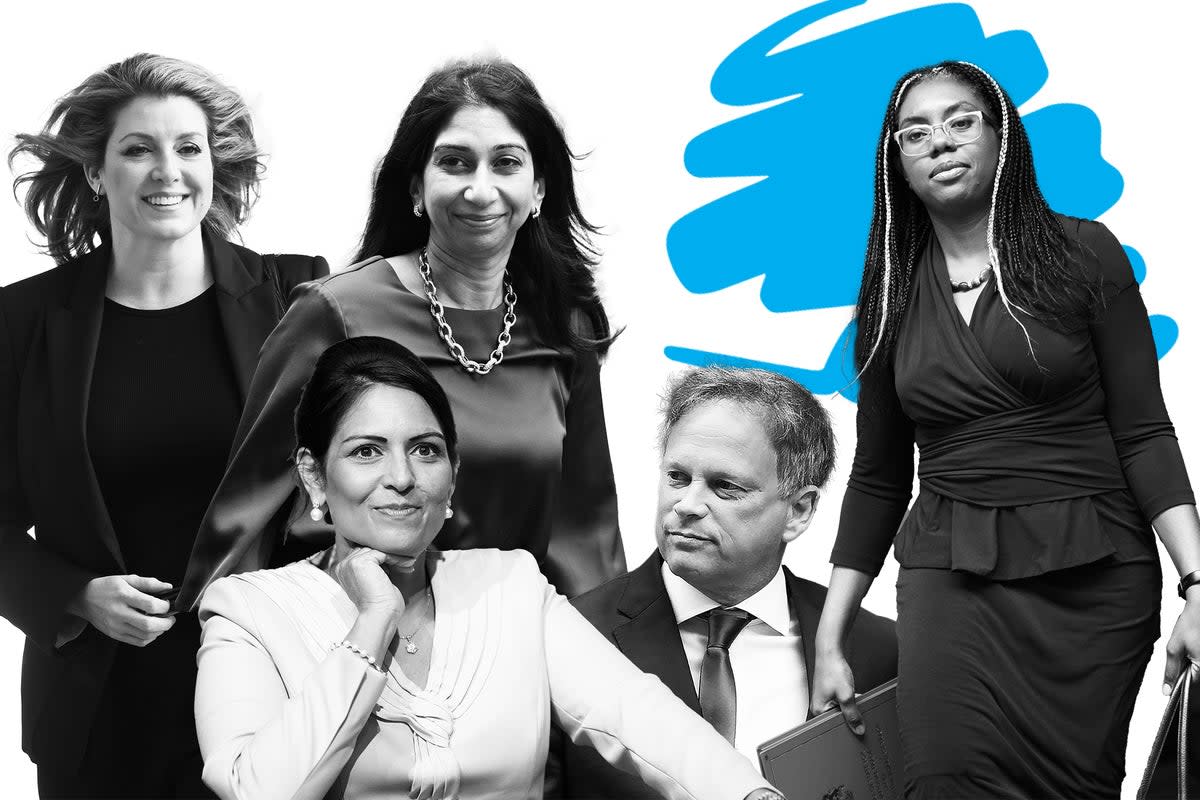 Penny Mordaunt, Priti Patel, Suella Braverman Grant Shapps, Kemi Badenoch - runners and riders to replace Rishi Sunak (Getty)