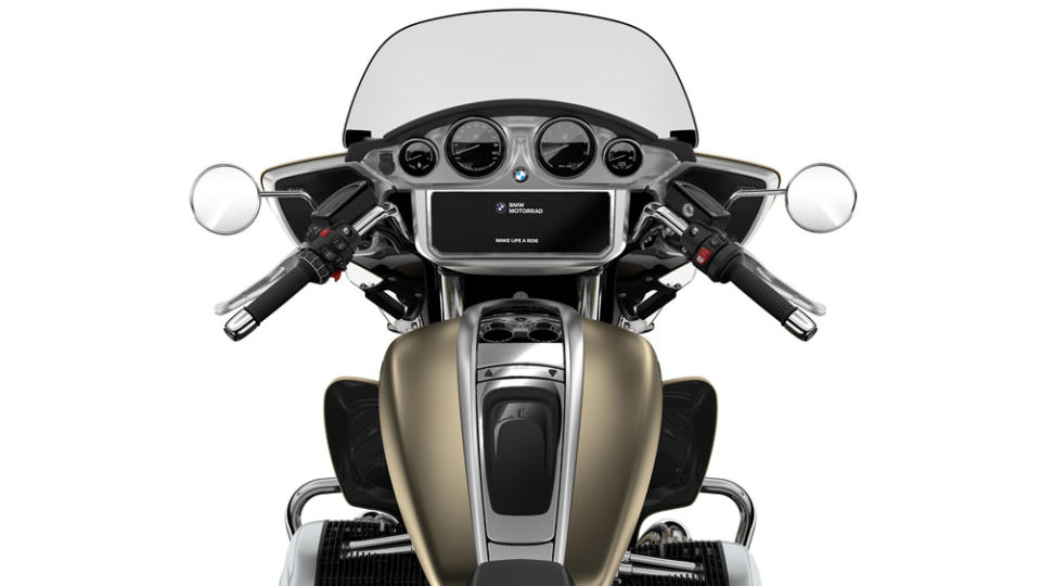 The bike features a 10.25-inch TFT display and a navigation system matched to an audio package from Marshall Amplification. - Credit: Photo: Courtesy of BMW Motorrad.