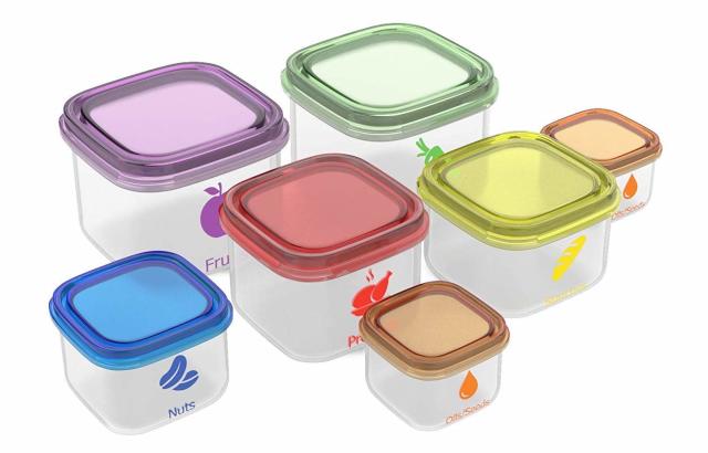 Rubbermaid LunchBlox 7-Piece Modular Entree Food Containers with Blue Ice  Snap-Ins 