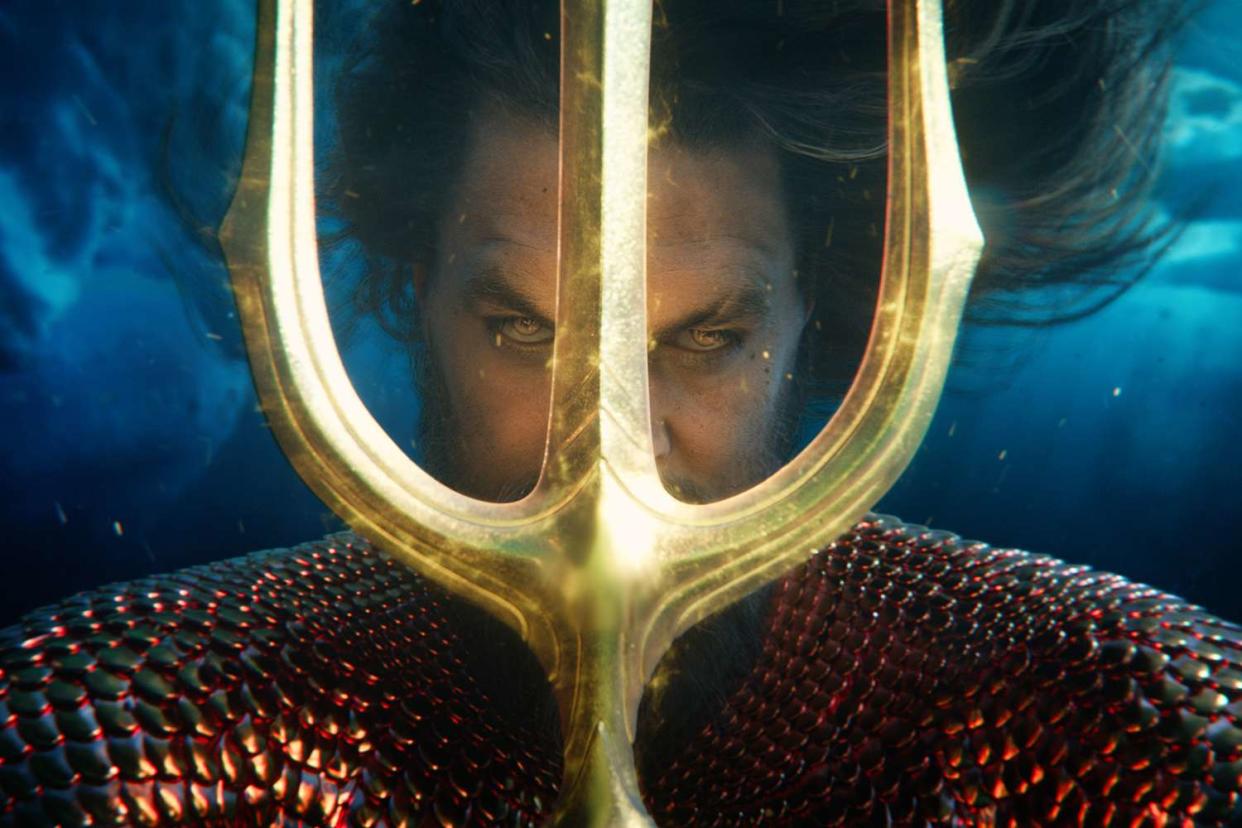 <p>Courtesy Warner Bros Pictures/DC Comics</p> Jason Momoa in Aquaman and the Lost Kingdom 