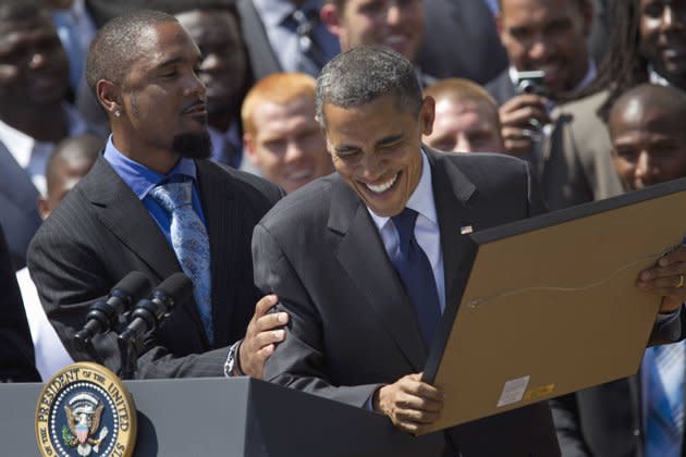 Le joueur des Packers de Green Bay Charles Woodson a voté pour Barack Obama. (AP Photo/Carolyn Kaster)