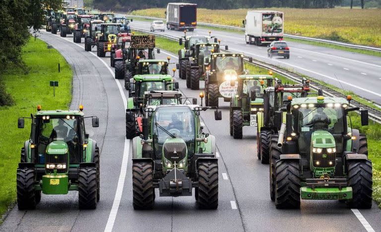 Protesta de productores en Holanda