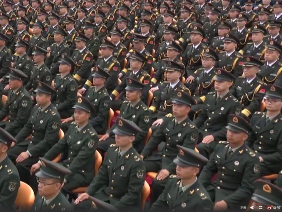 military men chinese communist party anniversary
