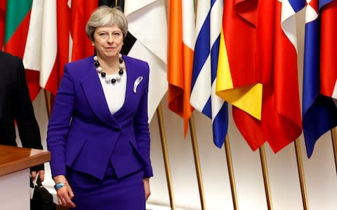 Theresa May left a dinner with European leaders late on Thursday night 