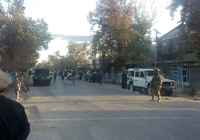 Afghan security forces keep watch after retaking control of Kunduz city from the Taliban militants on October 1, 2015