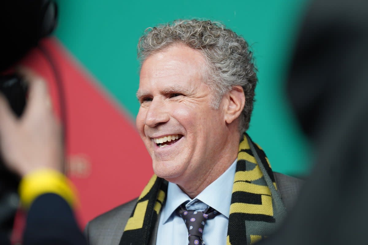 American actor and comedian Will Ferrell joined Wrexham fans for their National League game against Wealdstone (James Manning/PA) (PA Wire)