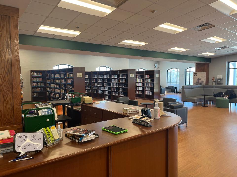 The Green Hill High School media center in Wilson County.