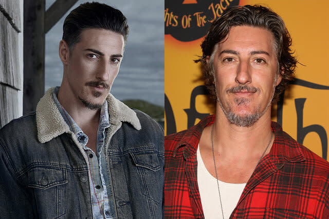 A split featuring Eric Balfour as Duke Crocker in Haven Season 5 and Eric Balfour in 2022.