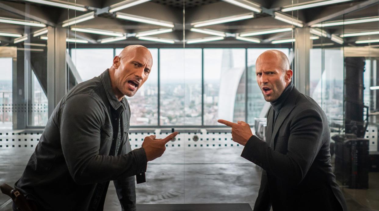 The Rock and Jason Statham in Hobbs & Shaw (credit: Universal)