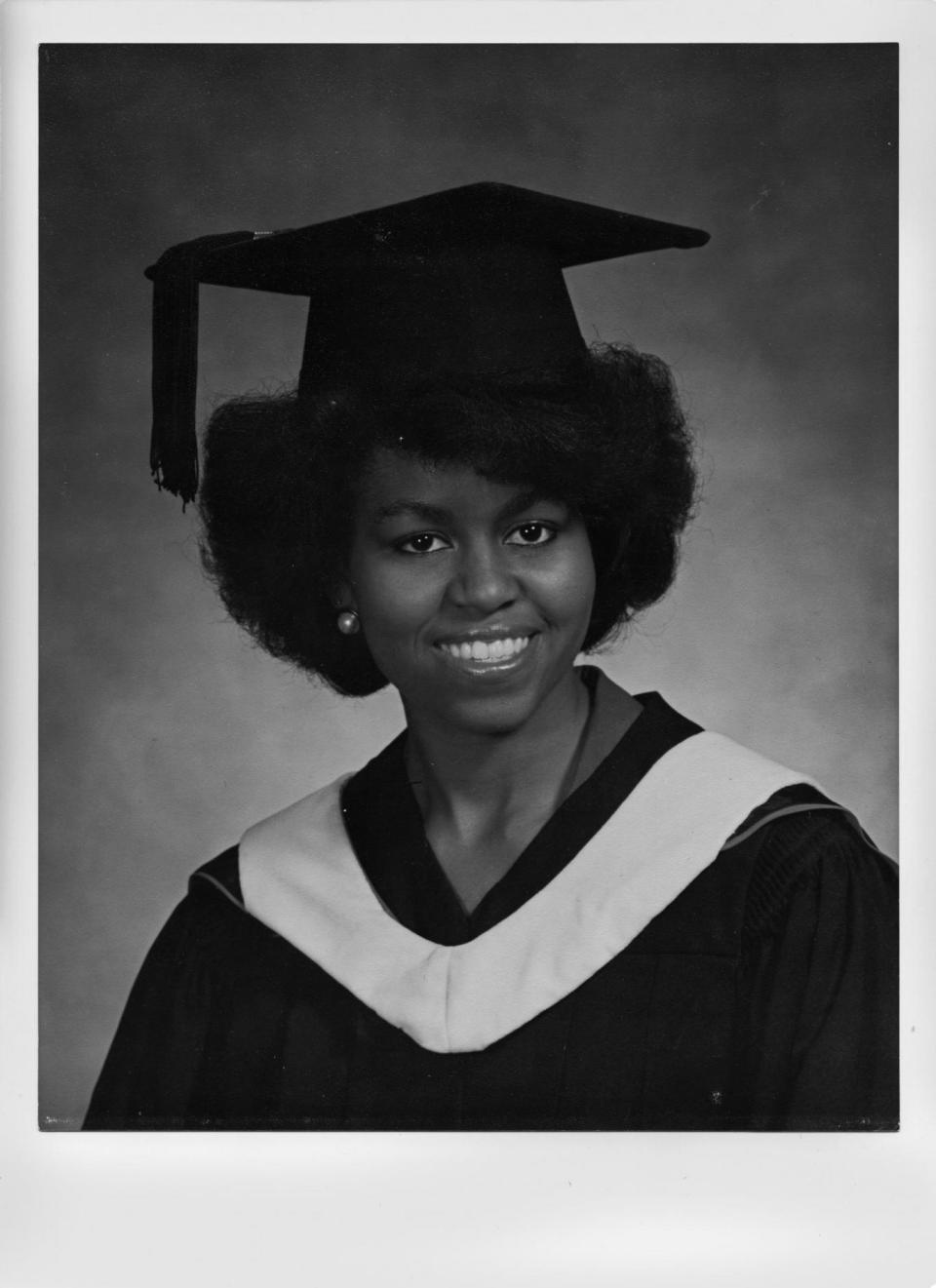 Michelle Obama on her graduation day (Obama-Robinson Family Archives)