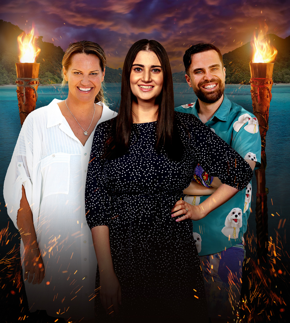 Australian Survivor: Talking Tribal hosts Chrissy Zaremba, Shannon Guss and George Mladenov.