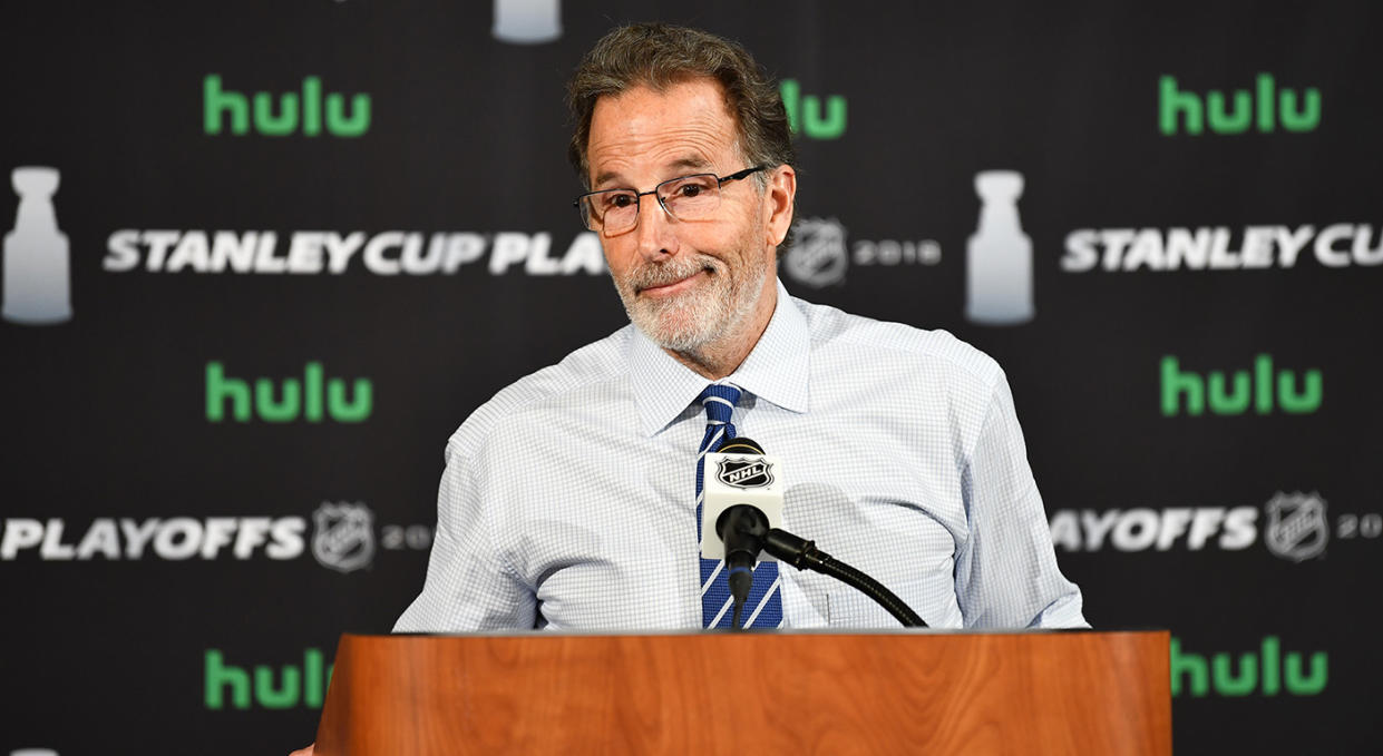 John Totorella is running his mouth once again. (Jamie Sabau/NHLI via Getty Images)