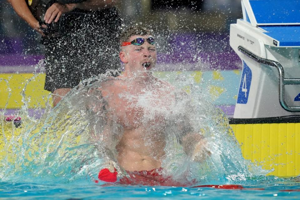 Adam Peaty won gold in the men’s 50m breaststroke (David Davies/PA) (PA Wire)