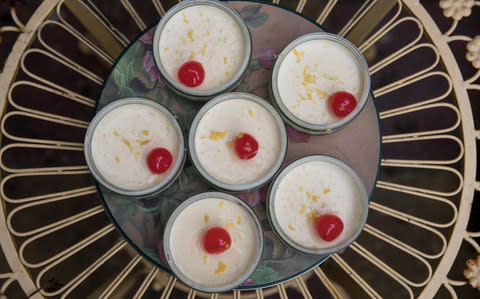 Rosie Birkett's organic lemon possets - Credit:  Heathcliff O'Malley