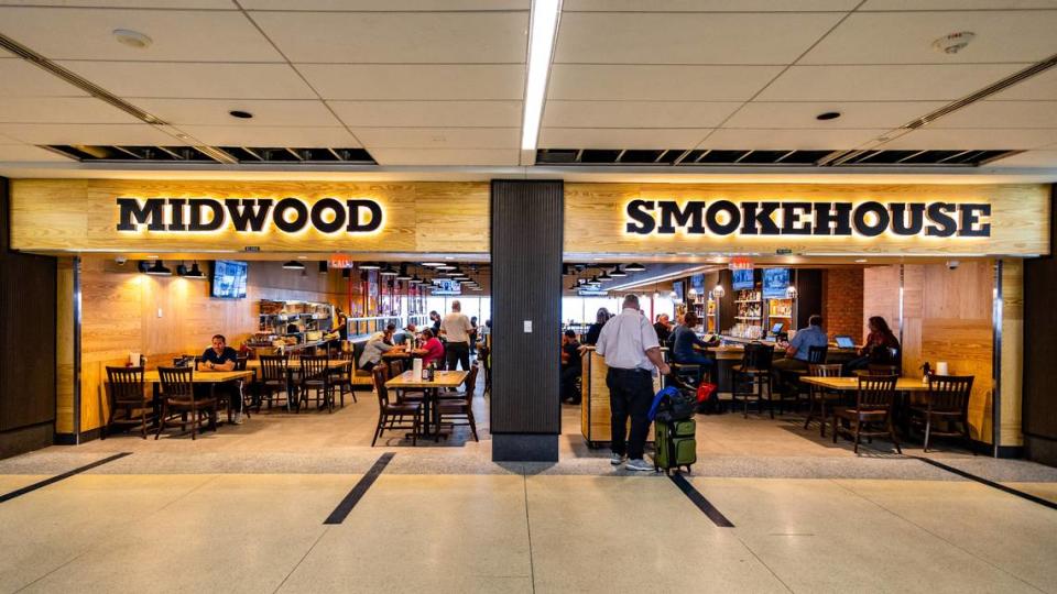 Charlotte-based Midwood Smokehouse is open on Concourse B at Charlotte airport.