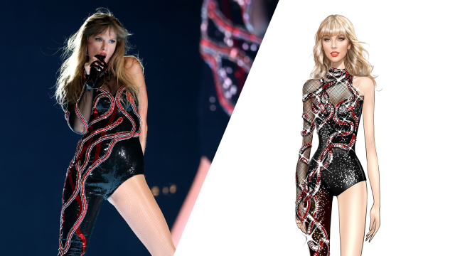 Taylor Swift steps out in crystals, fringe on her Eras tour. See the  sketches.