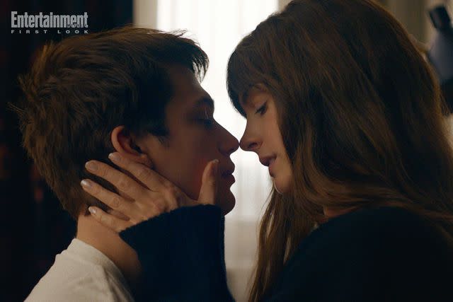 <p>Alisha Wetherill/Prime Video</p> Nicholas Galitzine and Anne Hathaway in 'The Idea of You'