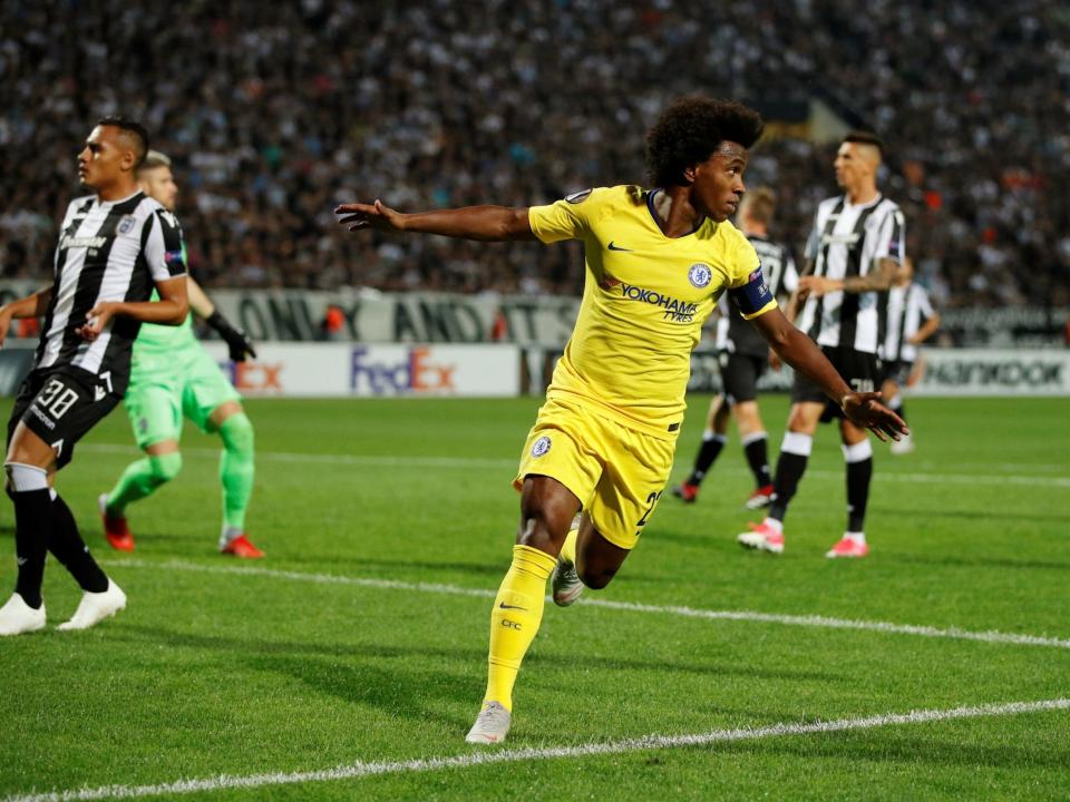 Willian put Chelsea ahead after just seven minutes: REUTERS