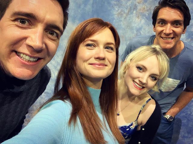 5) Oliver Phelps, Bonnie Wright, Evanna Lynch and James Phelps