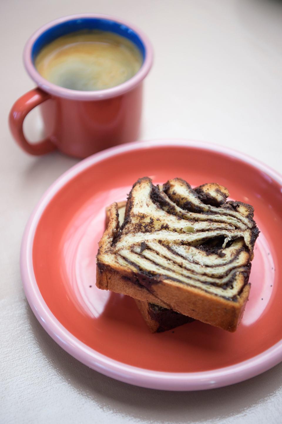 Chocolate is one of the multiple babka flavors offered at Potchke in downtown Knoxville. Southern Living named the New-York-style Jewish deli with a Floridian twist as one of the South's best new restaurants of 2023.