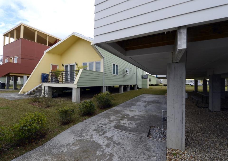 Homes built by Brad Pitt's Make It Right Foundation in New Orleans