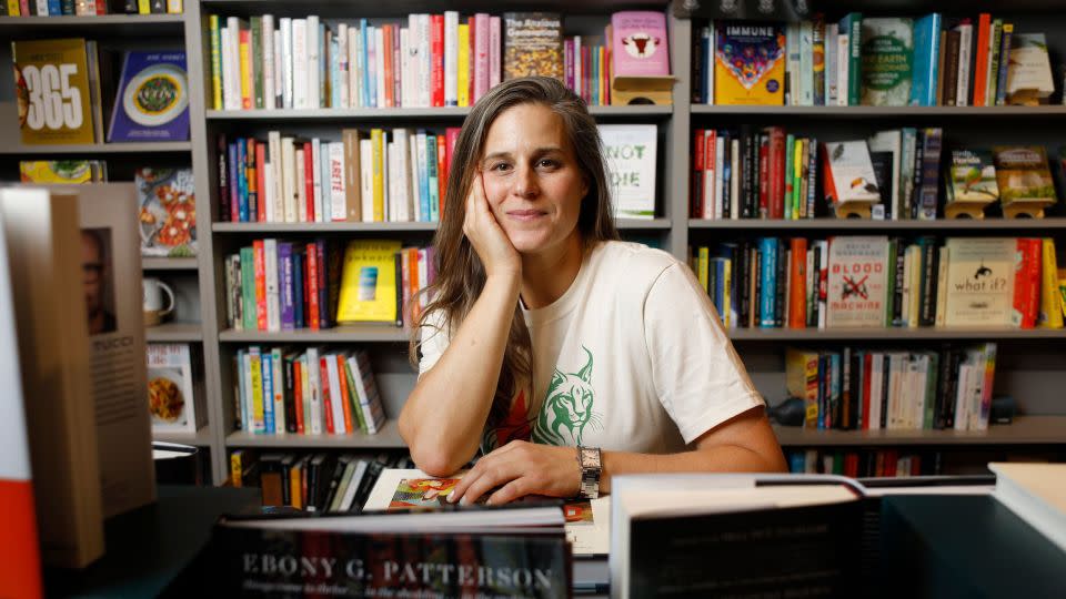 Author Lauren Groff and her husband Clay Kallman opened The Lynx Bookstore in Gainesville, Florida. - Octavio Jones for CNN